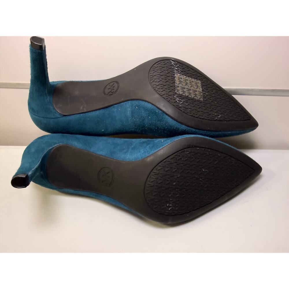 Michael Kors Turquoise Suede Pointed Toe Heels, Size 8 - Picture 7 of 8